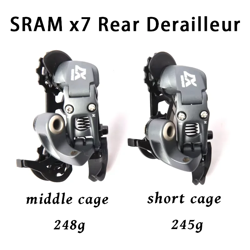 SRAM X7 REAR DERAILLEUR 9SPEED REAR DERAILLEUR  short OR Medium CAGE MTB /FOLDING  bike Groupset Bike Kit