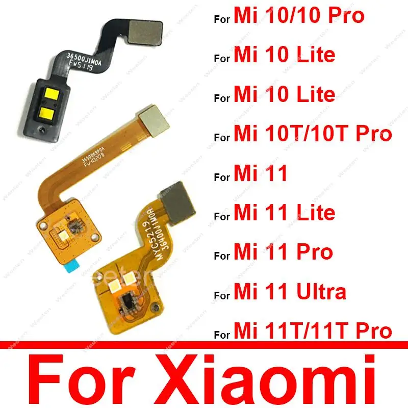 Proximity Distance Ambient Light Sensor For Xiaomi Mi 10 10T 11 11T Pro Lite Mi 10 11 Ultra Flashlight Sensor Flex Cable Parts