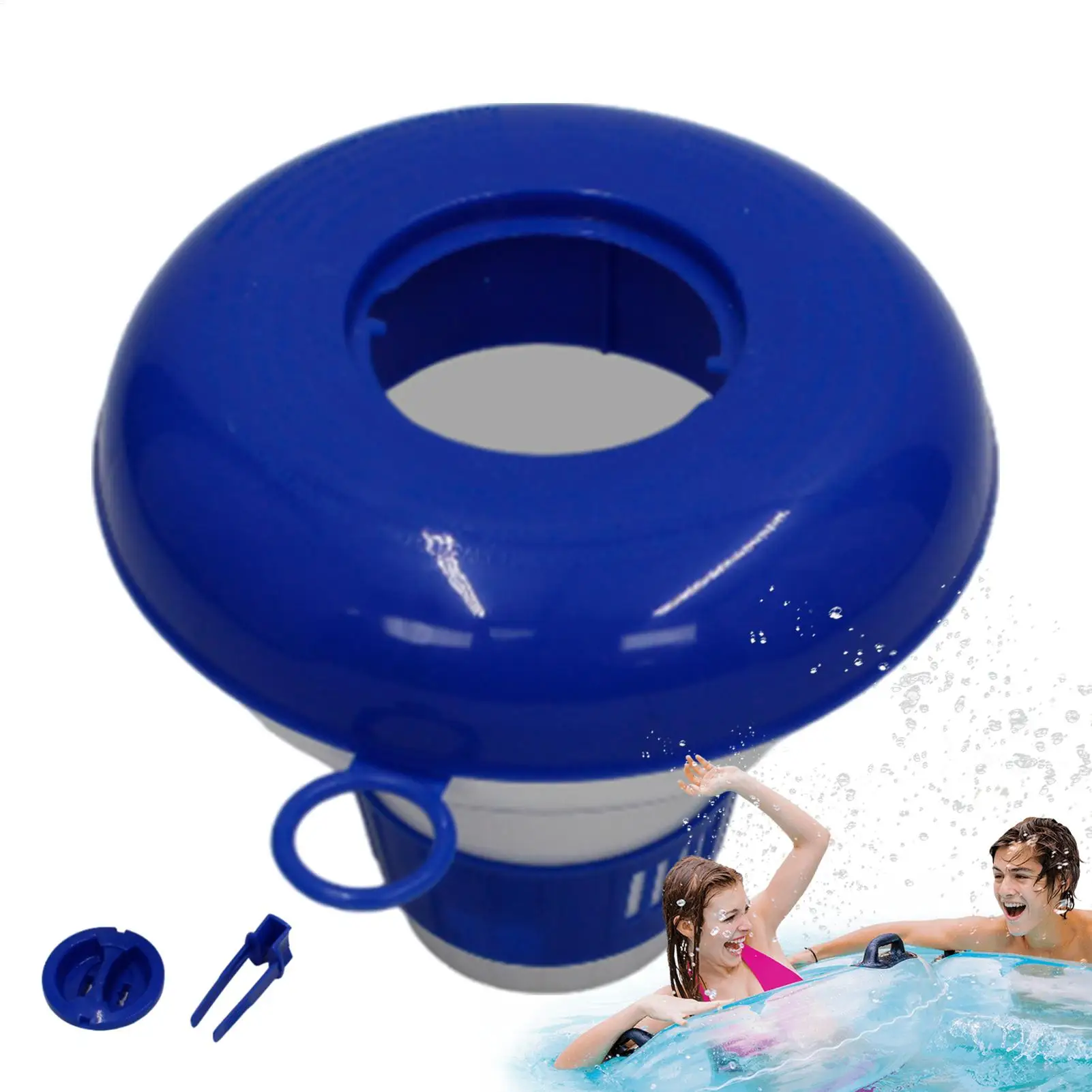 Soporte para tabletas flotador de cloro para piscina, flotador para piscina y Spa, soporte para tabletas de cloro, dispensador de flotador para tabletas de cloro