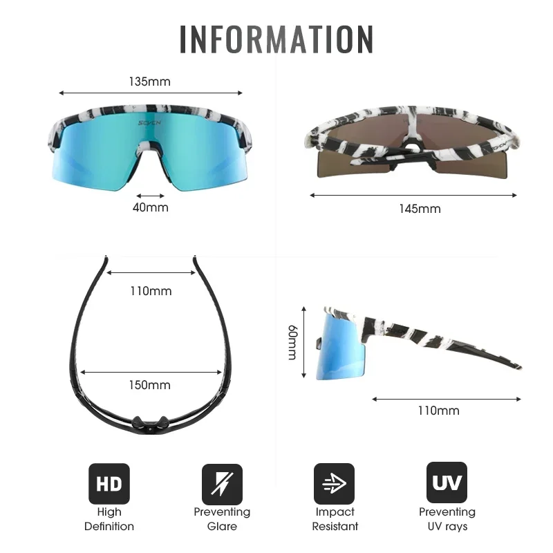 Scvcn Photochromic Glasses Cycling Sunglasses Bike for Man UV400 Rosd Speed Bicycle Eyewear MTB Outdoor Woman Polarized Goggles