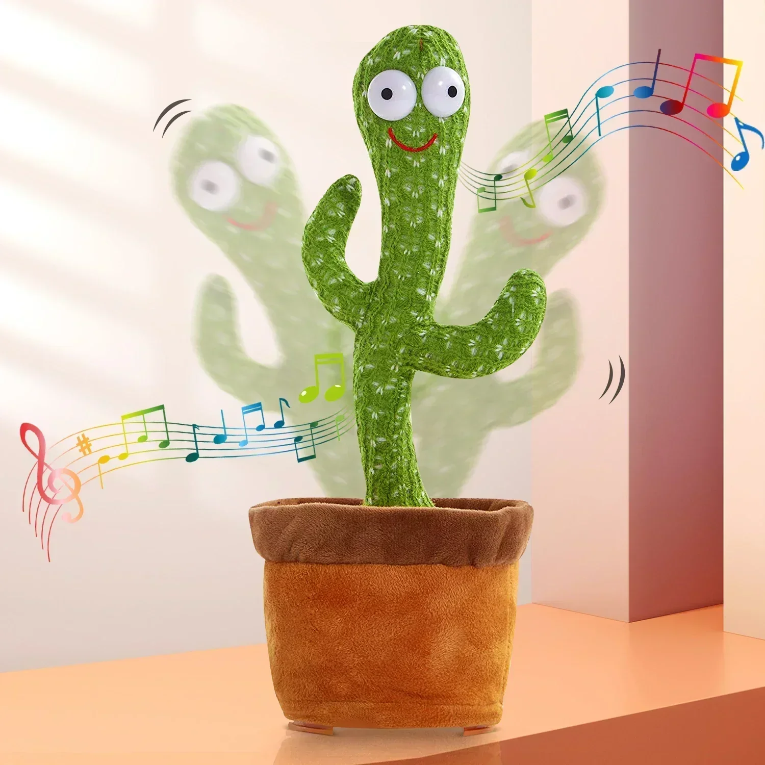 Juguete de Cactus parlante recargable para niños, bailarina, Cactus brillante, baile español, peluche electrónico