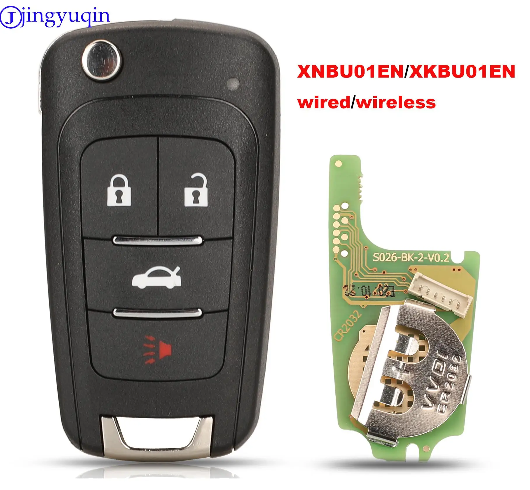 Xhorse jingyuqin VVDI Supper XKBU01EN/XNBU01EN Wire Remote Key For Buick Flip 4 Buttons English Version