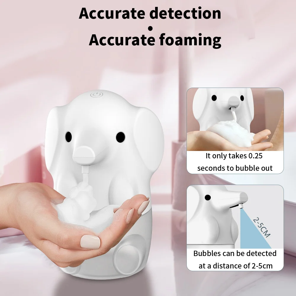 Soap Dispenser Automatic Smart Touchless Infrared Soap Dispenser Wash Elephant Cartoon Home Bathroom Dispenser Quick Foaming