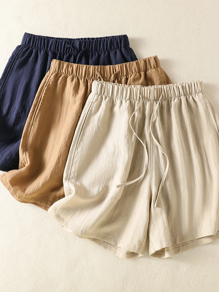 Women's Cotton Linen Short Pan - đánh giá và giá Short Linen Drawstring