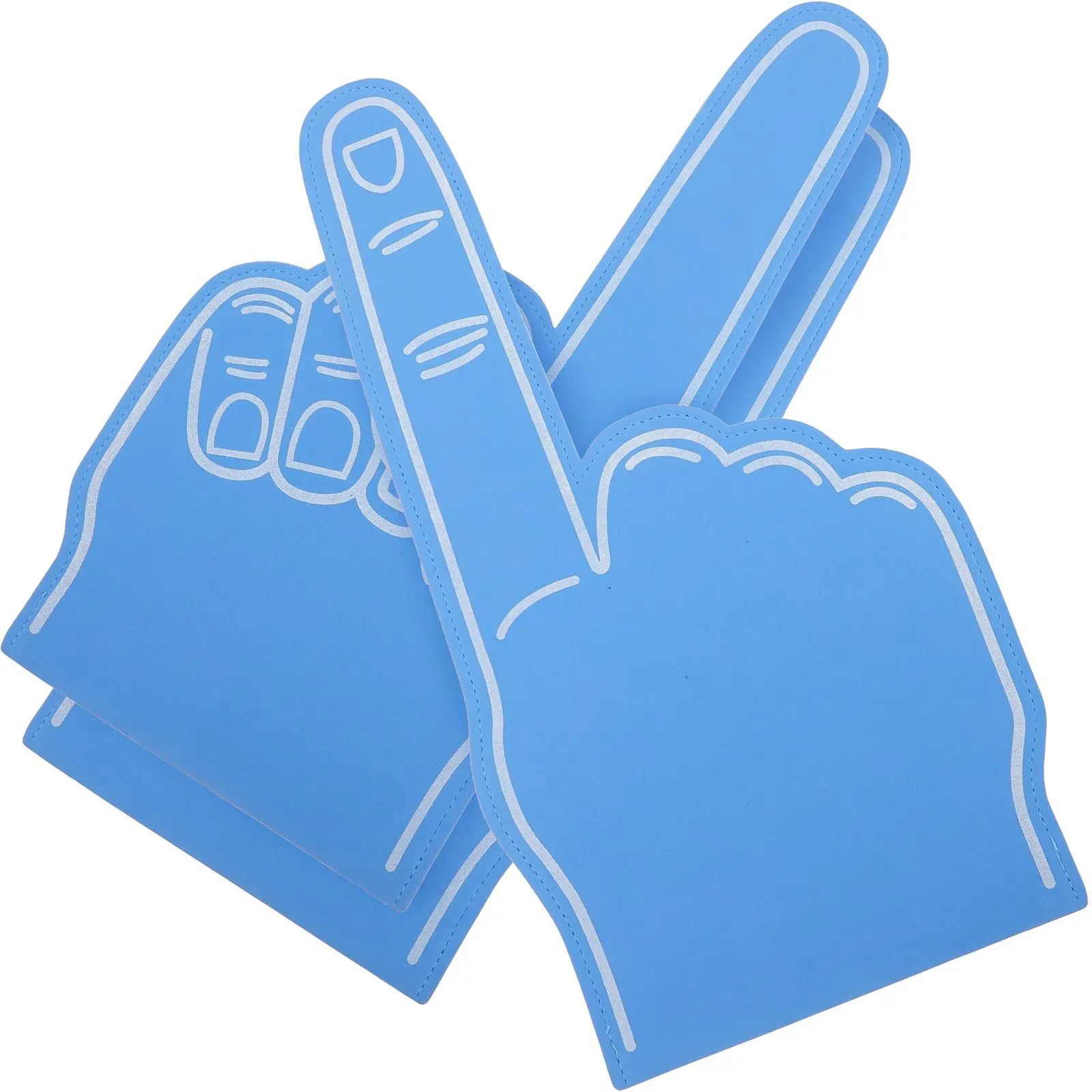 

3 Pcs Blue Foam Finger Cots Cheerleading Accessories Soft Comfortable Sports Fan Party Favors Lightweight Creative Fun
