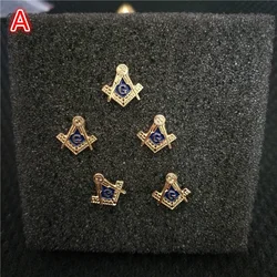 5Pcs/Set Classics Masonic Logo Brooches Pin Metal Lapel Pin Badges Brooch for Men's and Women's Freemasonry Statement Jewelry