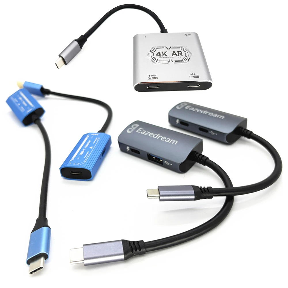 AR lunettes Hub sans couture multi-appareils type-c adaptateur de charge compatible HDMI pour Xreal Beam Viture Rokid Station Rayneo XR USB-C