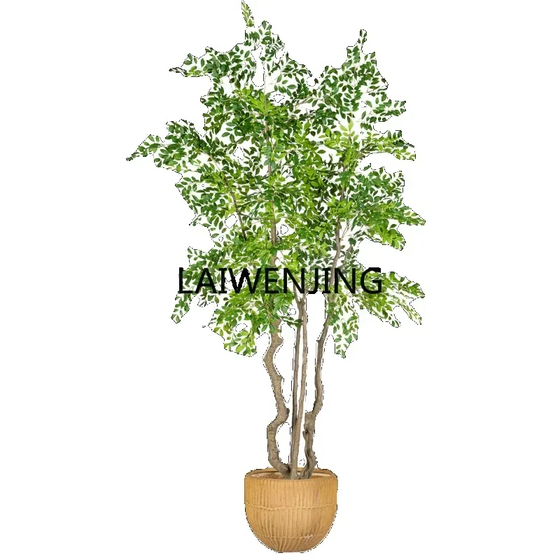 LYN Super Large Simulation Elm Money Tree Money Ficus Green Plant Window Decoration Floor Ornament