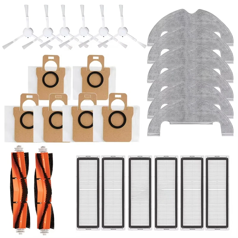 

A13R-For Xiaomi Mi Robot Vacuum X10/Dreame D10plus Accessories Main Roller Brush Filter Cleaning Mopping Pads Mop Cloths