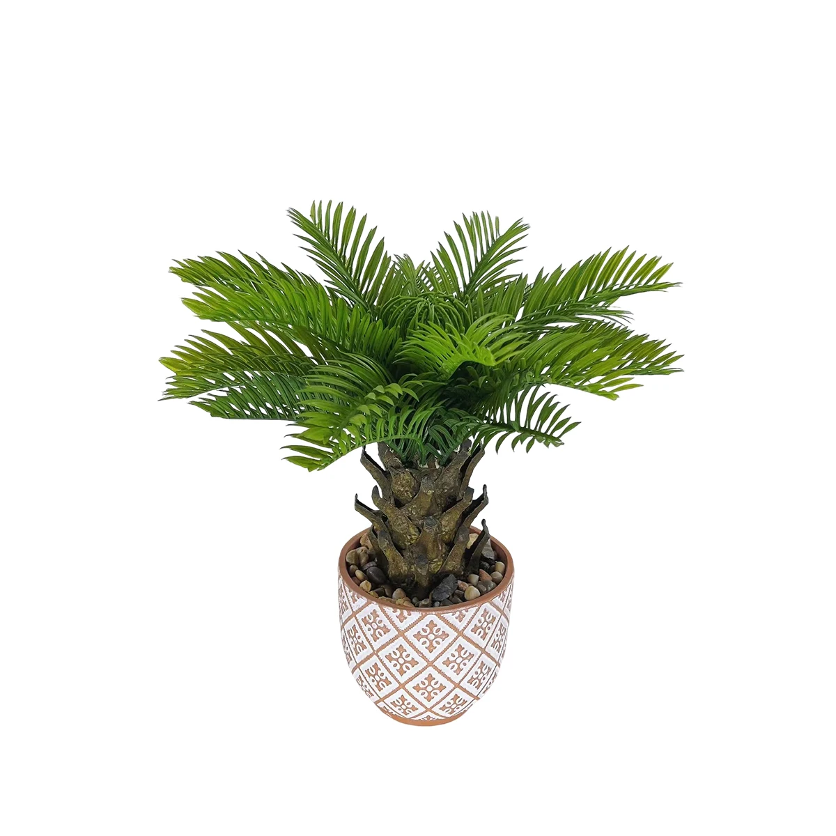 Imagem -03 - Palmeira de Coco Artificial com Vaso Cerâmico Plantas Tropicais Decoração de Casa Escritório Jardim Shopping do Hotel Planta Falsa 35 cm 50 cm 70cm