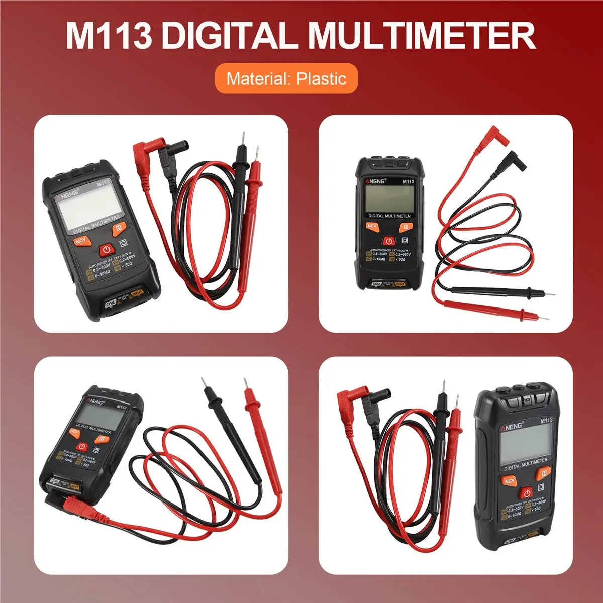 A64K M113 Mini Digital Multimeter Voltage Meter 1999 Counts Multimetro Ohm NCV Electricity Tools Measuring Instruments