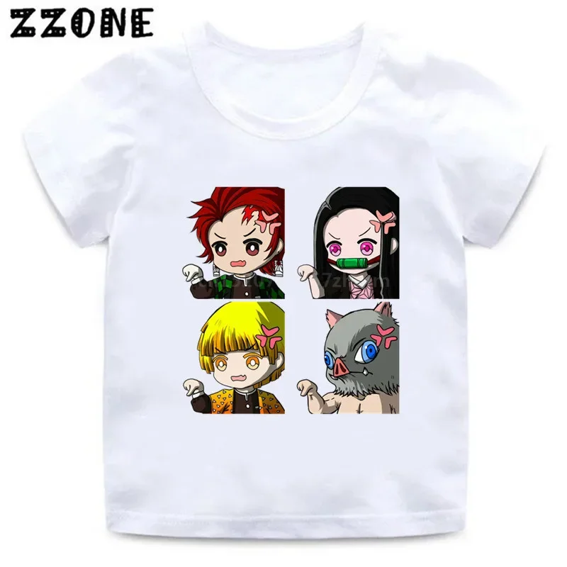 Demon Slayer T Shirt Kids Kawaii Blade of Ghost Graphic T-shirt Kimetsu No Yaiba Anime Demon Blade Boys Girls T shirt,HKP5392