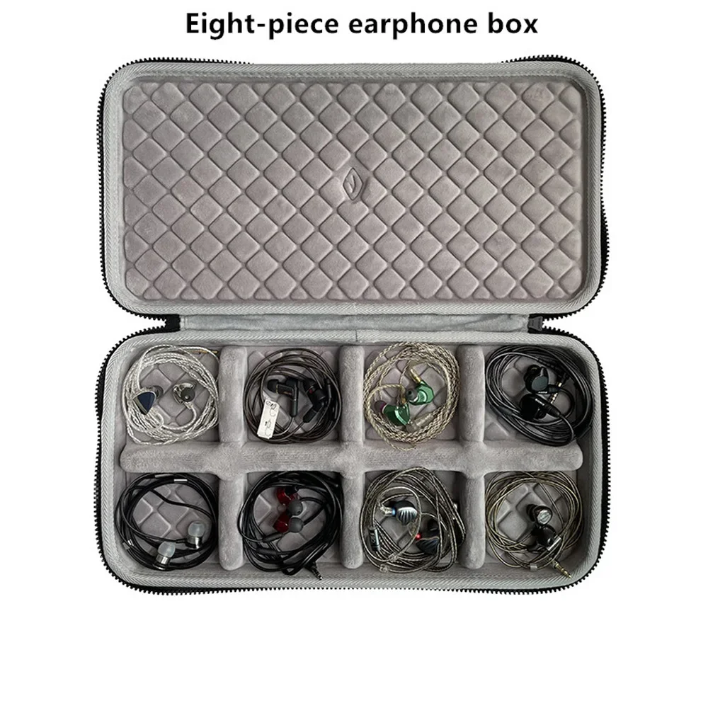 Headphone Bag Digital Storage Protective Box in-ear Earphone Portable Handbag Multi-grid Combination Free Partition Arrangement