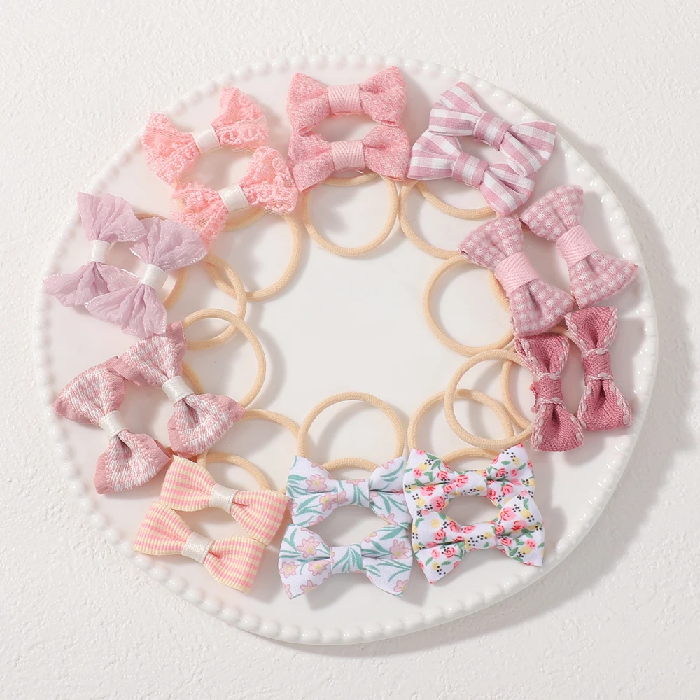 

20 шт., детские повязки для волос для девочек, банты, эластичная резинка для волос, веревка для волос, резинка с цветком, маленькие плюшевые резинки для волос с шариками, детские аксессуары для волос