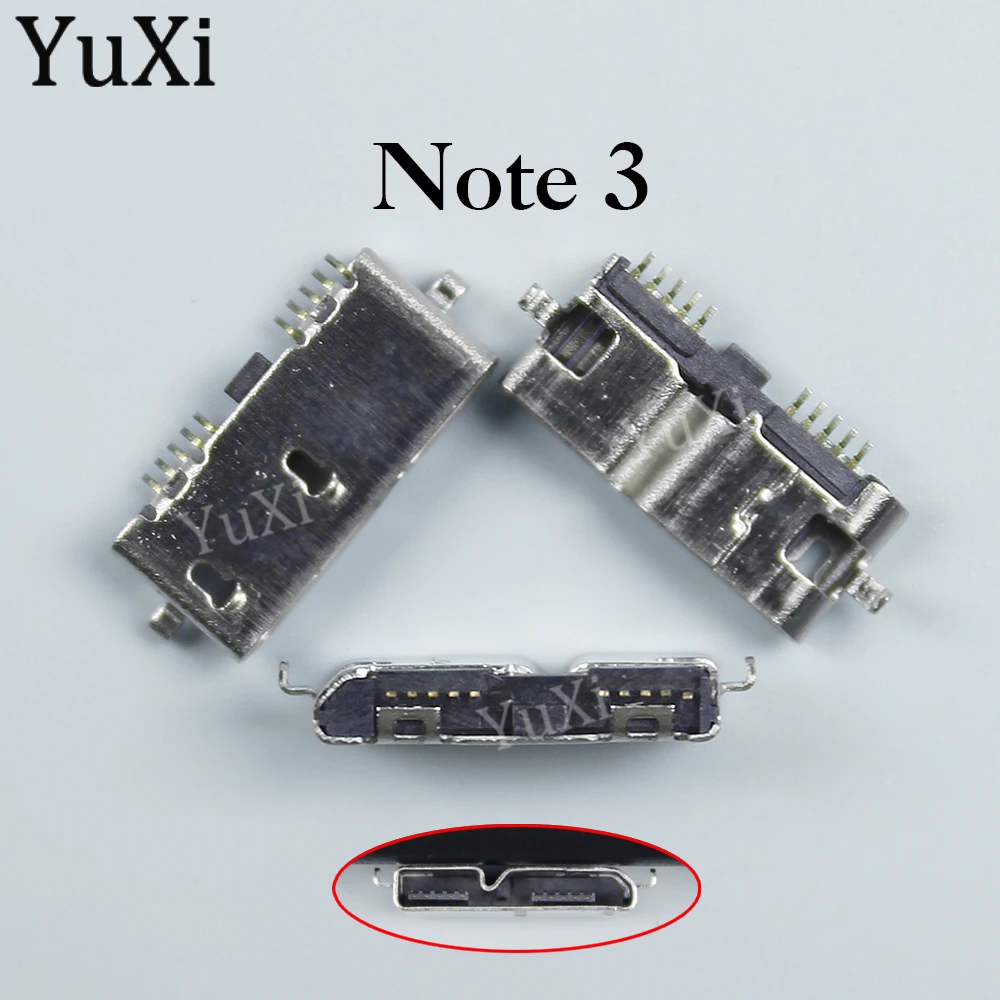 Conector de carregamento micro usb, 1 peça, para samsung note3 note4 note8 note9 note10