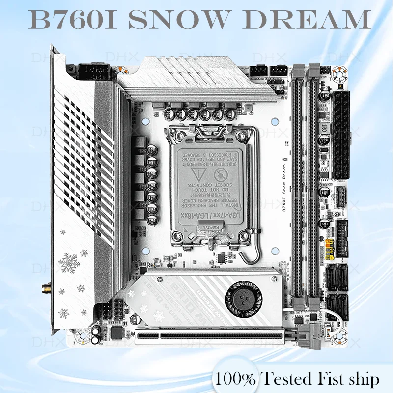 NVME HDMI DP For JGINYUE B760I SNOW DREAM Mtherboard 64GB M.2 LGA