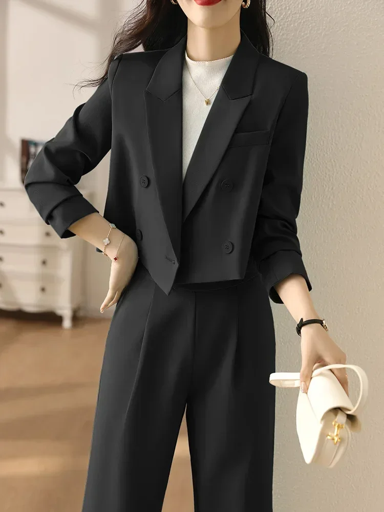 Ensemble 2 pièces blazer et pantalon blanc pour femme, veste femme, vêtements de travail en coton, manteau de mariage, smoking, robe de Rh, dame de bureau, printemps