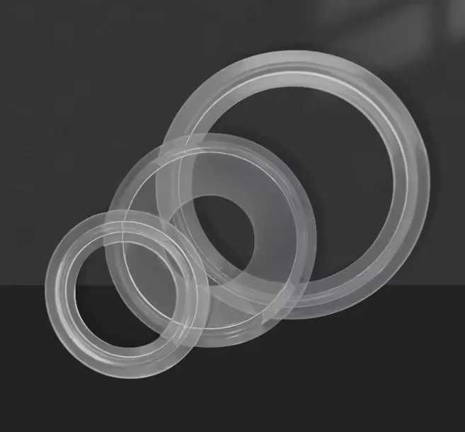 Joint d'étanchéité en Silicone sanitaire à trois clips, 5 pièces, haute transparence, 1.5 "2" 2.5 "3" 3.5 "4", avec anneau, qualité alimentaire faite maison