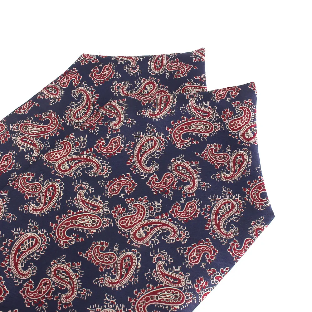 Cashew Tie For Men Women Wedding Formal Cravat Ascot Ties Scrunch Self British Gentleman Polyester Soft Paisley Neck Tie Luxury