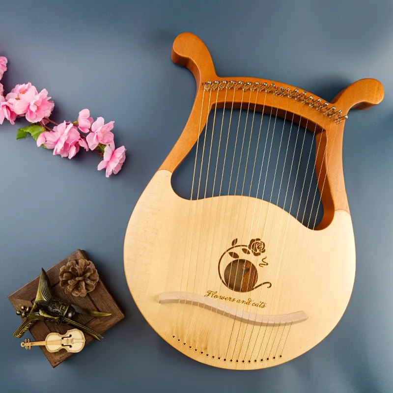 10/16/19 Strings Wooden Mahogany Harp Easy to Learn Hand-Played Instruments Lyre Harp Beginner Gift With Tuning Tool