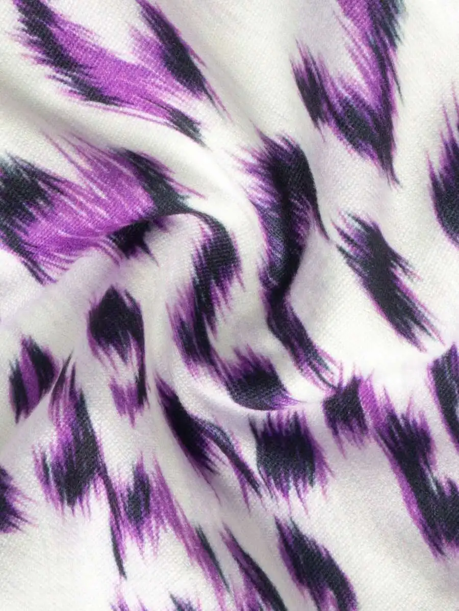 

4pcs Mens Digital Print Purple Leopard Pattern Boxer Shorts