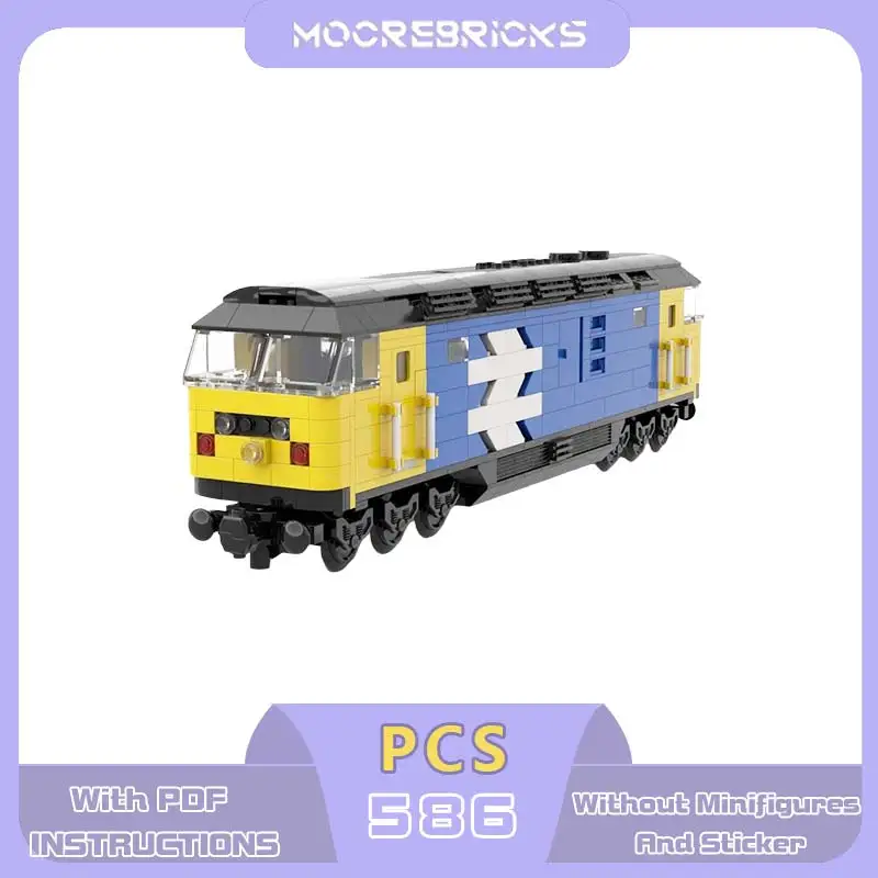 

MOC 8-Wide British Class 47 Train Building Blocks Classic UK Diesel Locomotive Railway Track Layout Bricks Model Toys Adult