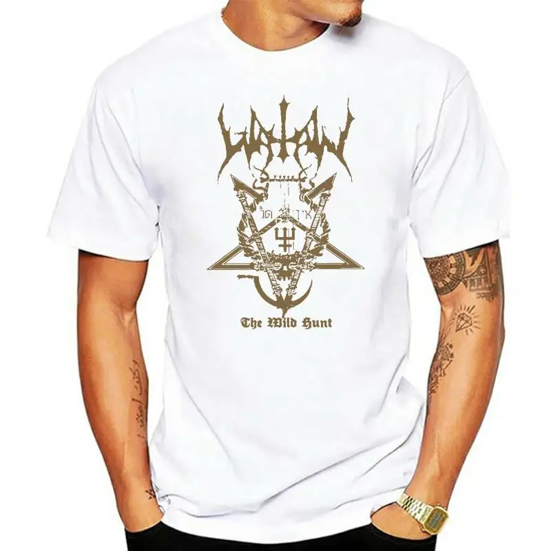 Men's Watain Metal Band Wild Hunt Logo T Shirt