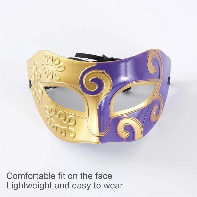 16 stili donna uomo maschera per travestimento di Halloween maschere per mezza faccia intagliate antiche accessori per costumi Cosplay per feste occhiali per adulti