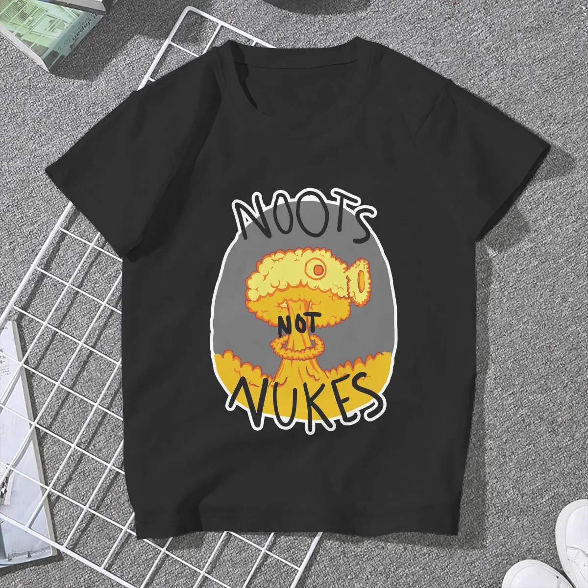 Noots Not Nukes Women Tshirts Noot Noot Aesthetic Vintage Female Clothing Loose Graphic Clothes