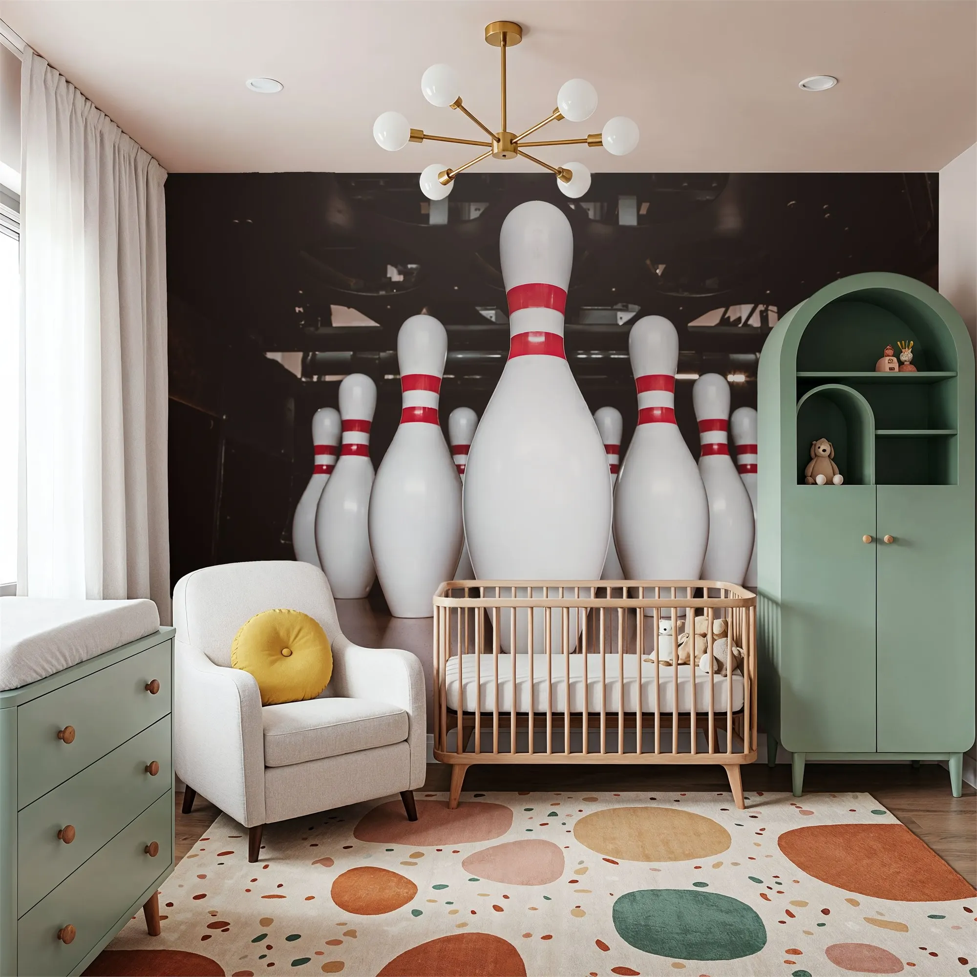 10 Pins Made to Measure Mural Wallpaper for Bedroom