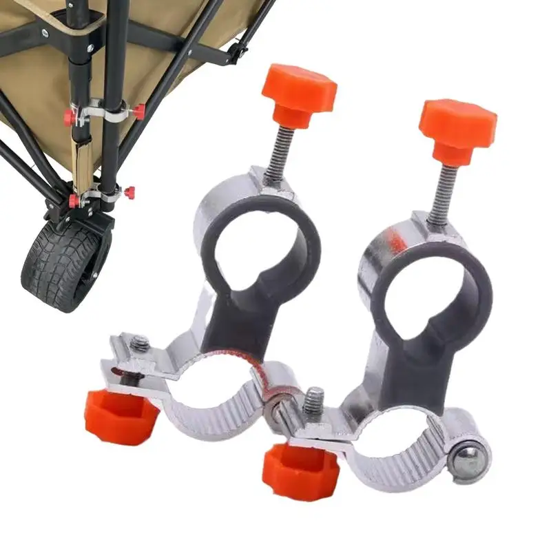 2pcs Chair Umbrella Holder Clamp Aluminum Alloy Bracket Umbrella Mount Clip With Adjustable Screw Knob Holder For Outdoor