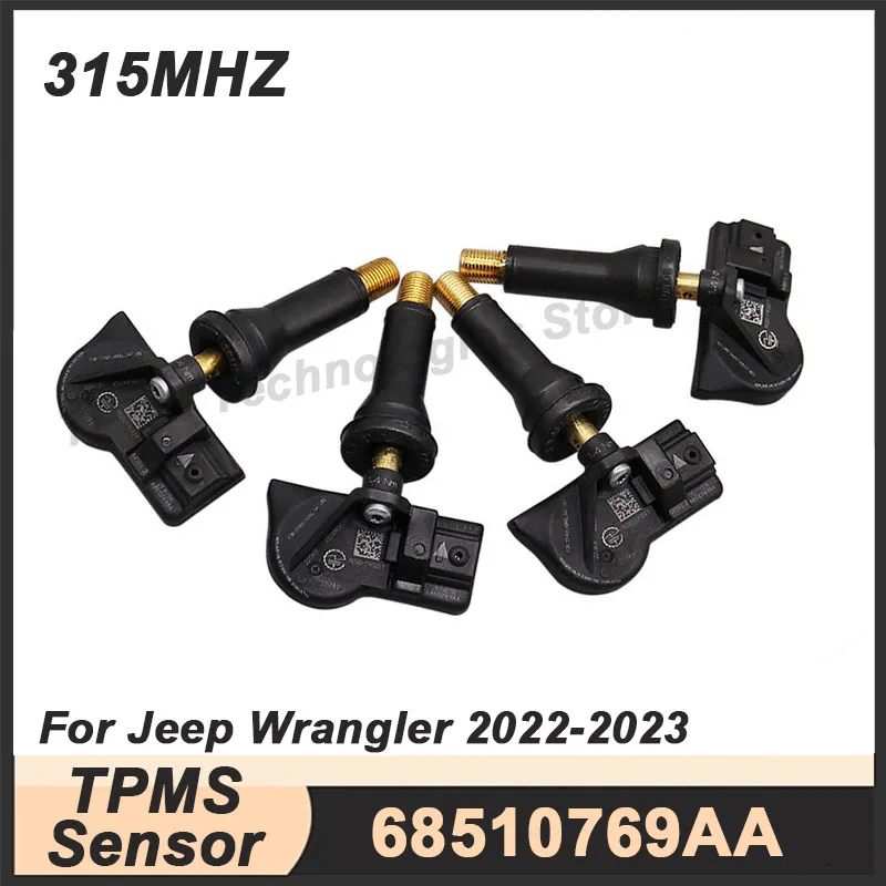 

1/4PCS 315MHZ For Jeep Wrangler 2022-2023 TPMS Tire Pressure Monitoring Sensor 68510769AA