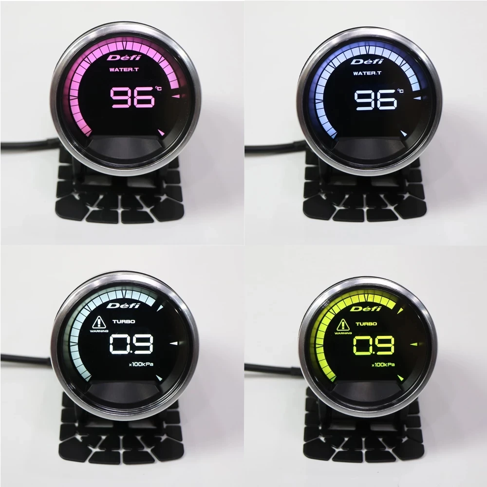 Defi Gauge 60mm 7 Colors A2 Water Temp Oil Pressure Turbo Boost Vacuum Meter with Sensor + OBD Cable