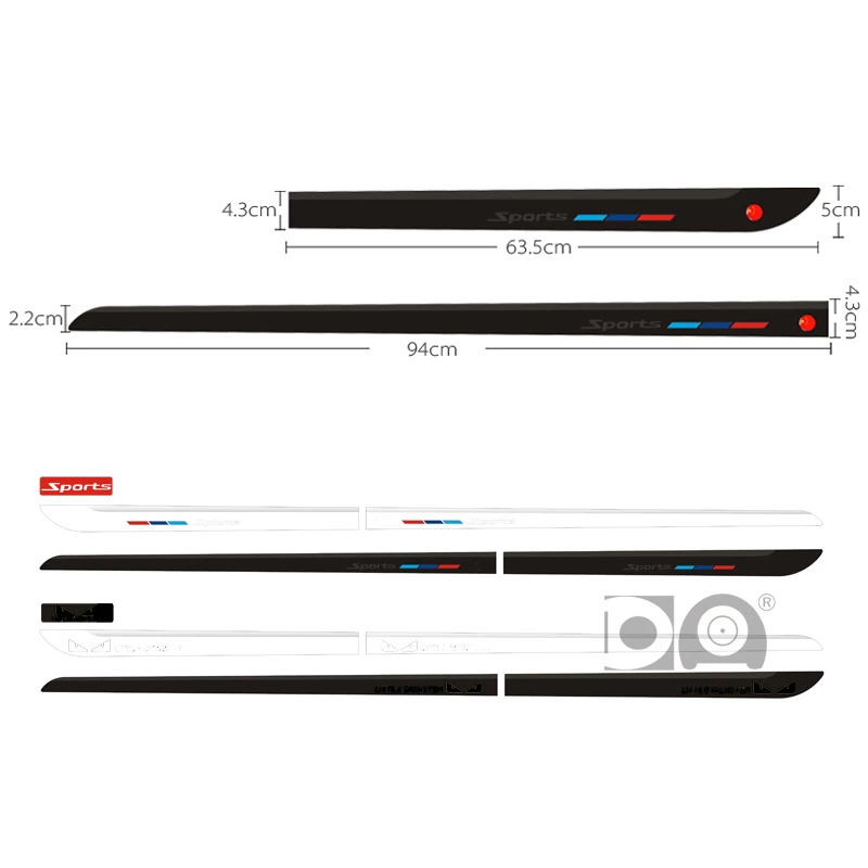 Car Universal Door Side Protector Anti-Collision Strip for Subaru Forester XV Outback Exiga Legacy Impreza Ascent Tribeca Levorg