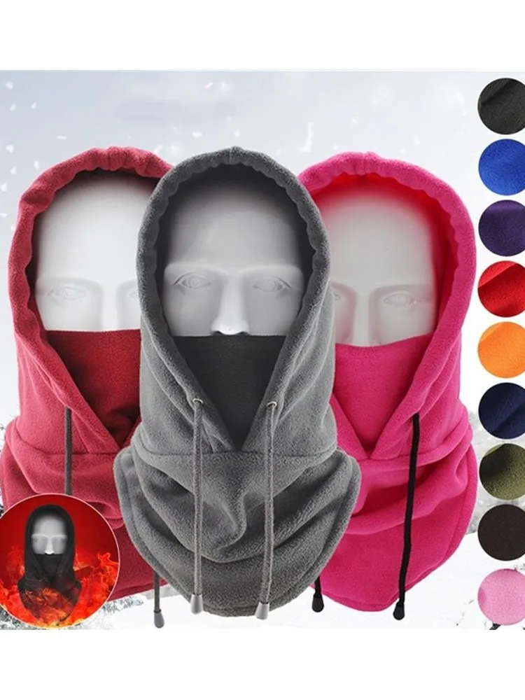 AliExpress Winter Windproof Hiking Caps Men Warm Thermal Fleece Balaclava Face Beanies Ski Bike Motorcycle Neck