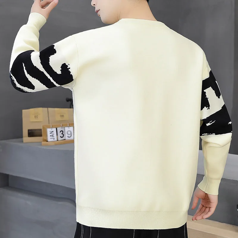 Men\'s Sweater Autumn Winter 2024 New Knitwear O neck Thick Warm pullover Base Casual Warm Sweaters Jumper Pullovers