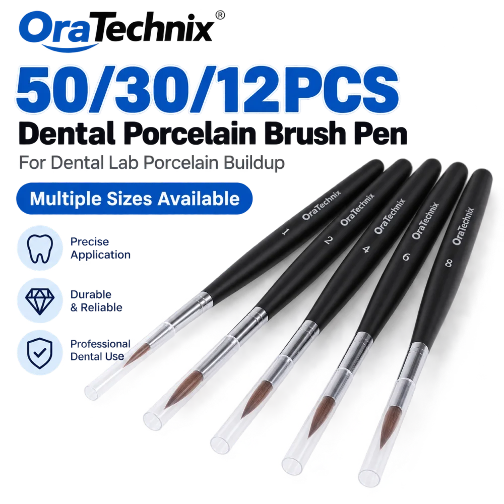 50/30/12PCS Dental Porcelain Brush Pen Shaping Silicone Adhesive Composite Porcelain Teeth Resin Glaze Interdental Brush