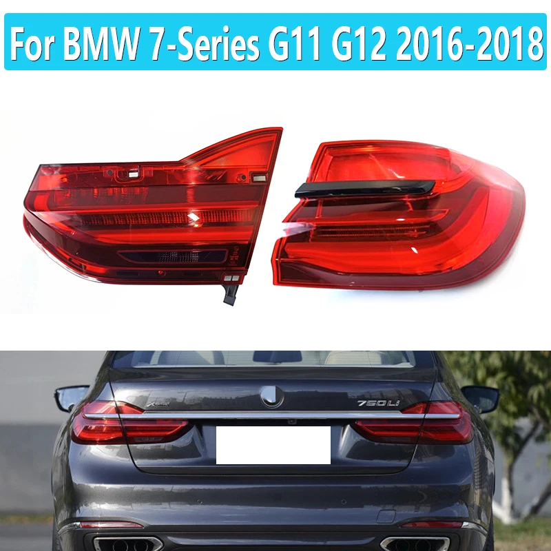 Car Rear Bumper Light For BMW 7-Series G11 G12 2016 2017 2018 Tail LED Brake Light Assembly Warning Turn Signa 7342963 7342964