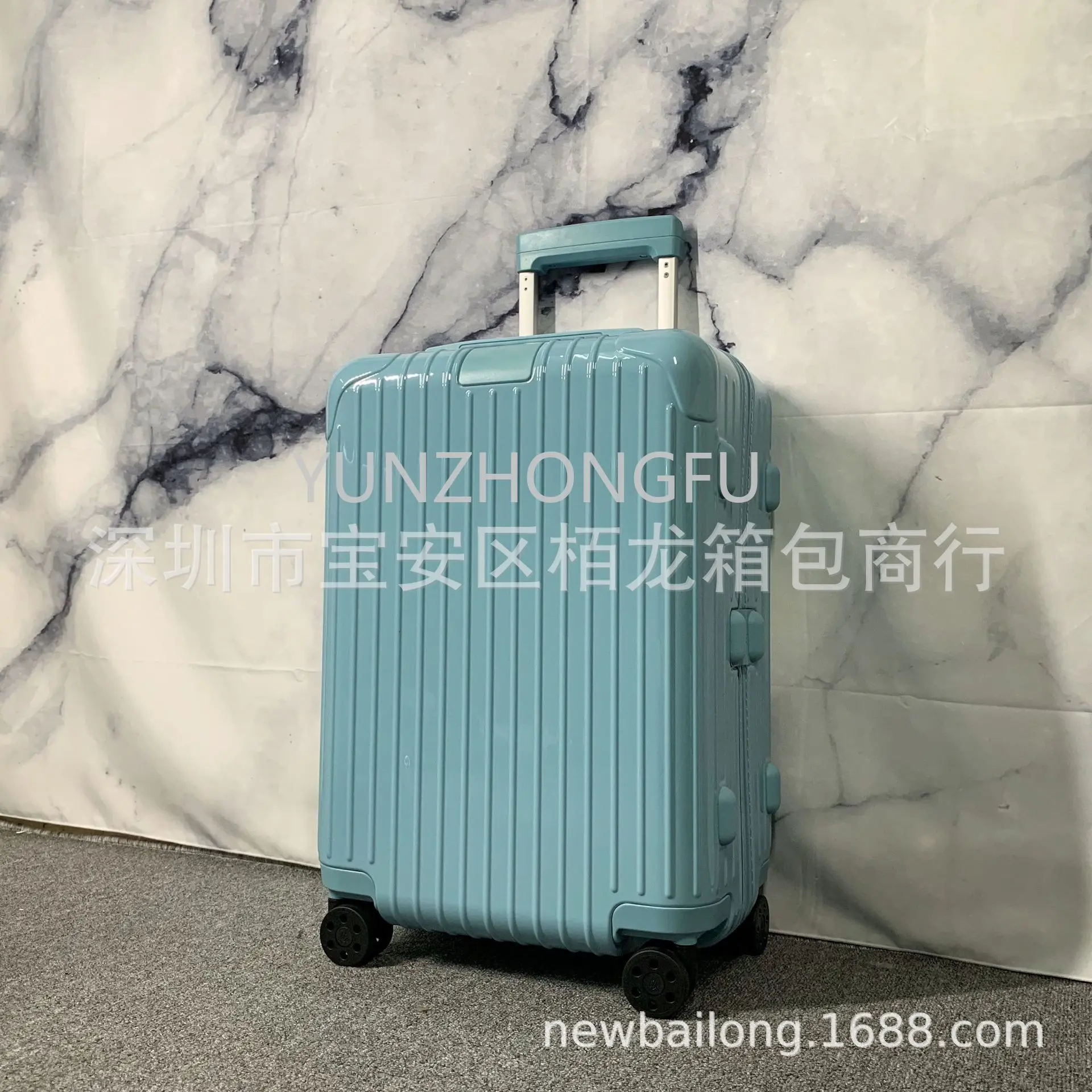 Essential Anti-Theft Pc Luggage, Polycarbonate Pull Rod Boarding Travel Luggage, Mute Universal Wheel