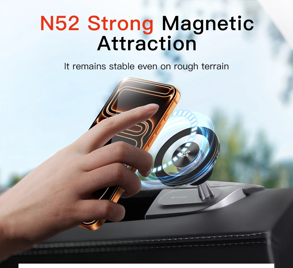 YZ Für Tesla Model 3 Y YL Highland Juniper 2024-2026 Magnetische 360-Grad-Handyhalterung für Lüftungsschlitze, Rutschfest, für iPhone 17 16 MagSafe – Detail 2