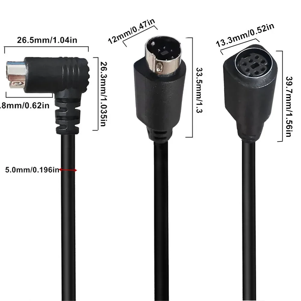 ミニdin 7ピンスプリッターケーブル、din7コアオーディオおよびビデオケーブル、s-ビデオセットトップボックスケーブル