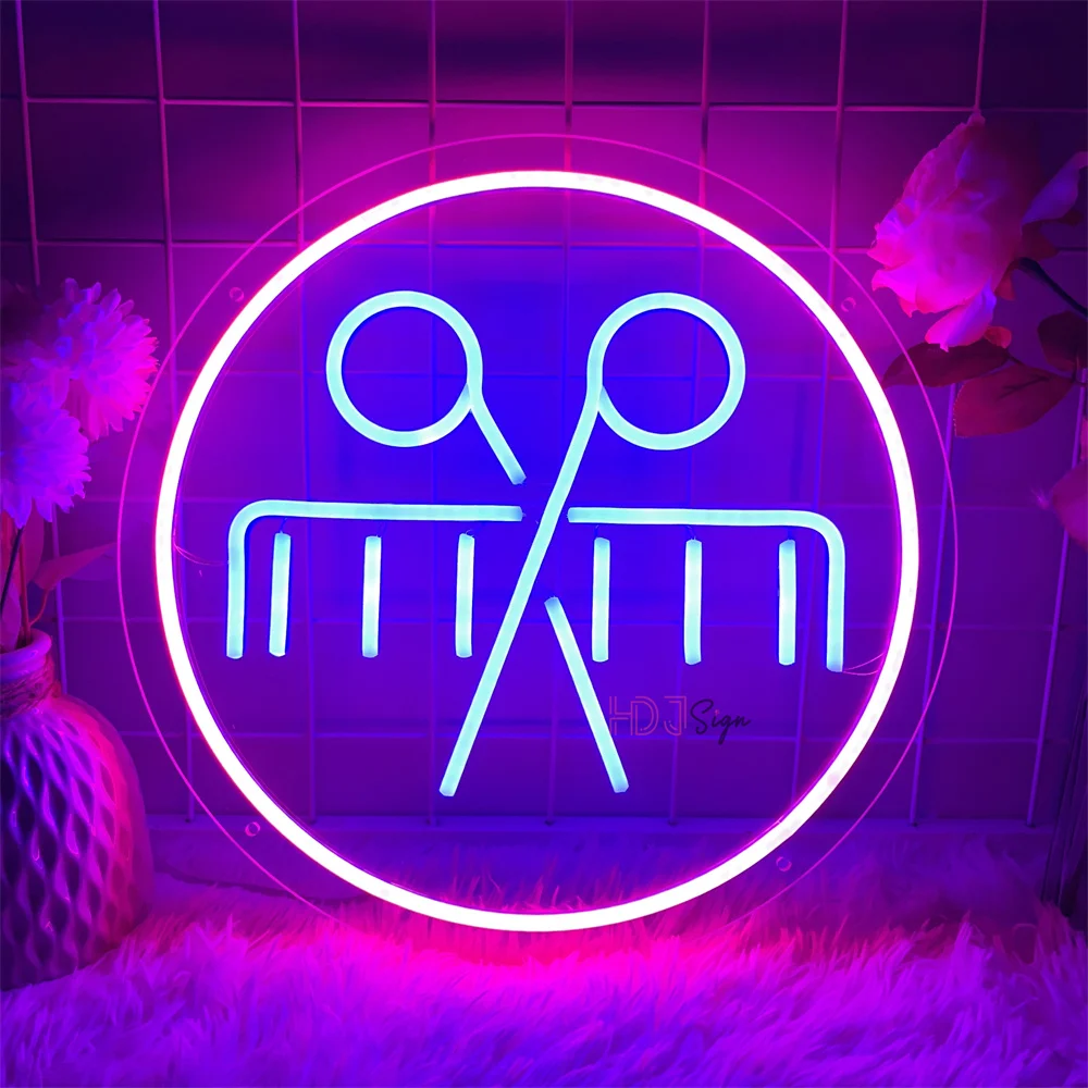 

Scissor Neon Led Sign Bedroom Beauty Solon Decoration Night Neon Lights USB Beauty Hair Shop Room Wall Hanging Decor Signs