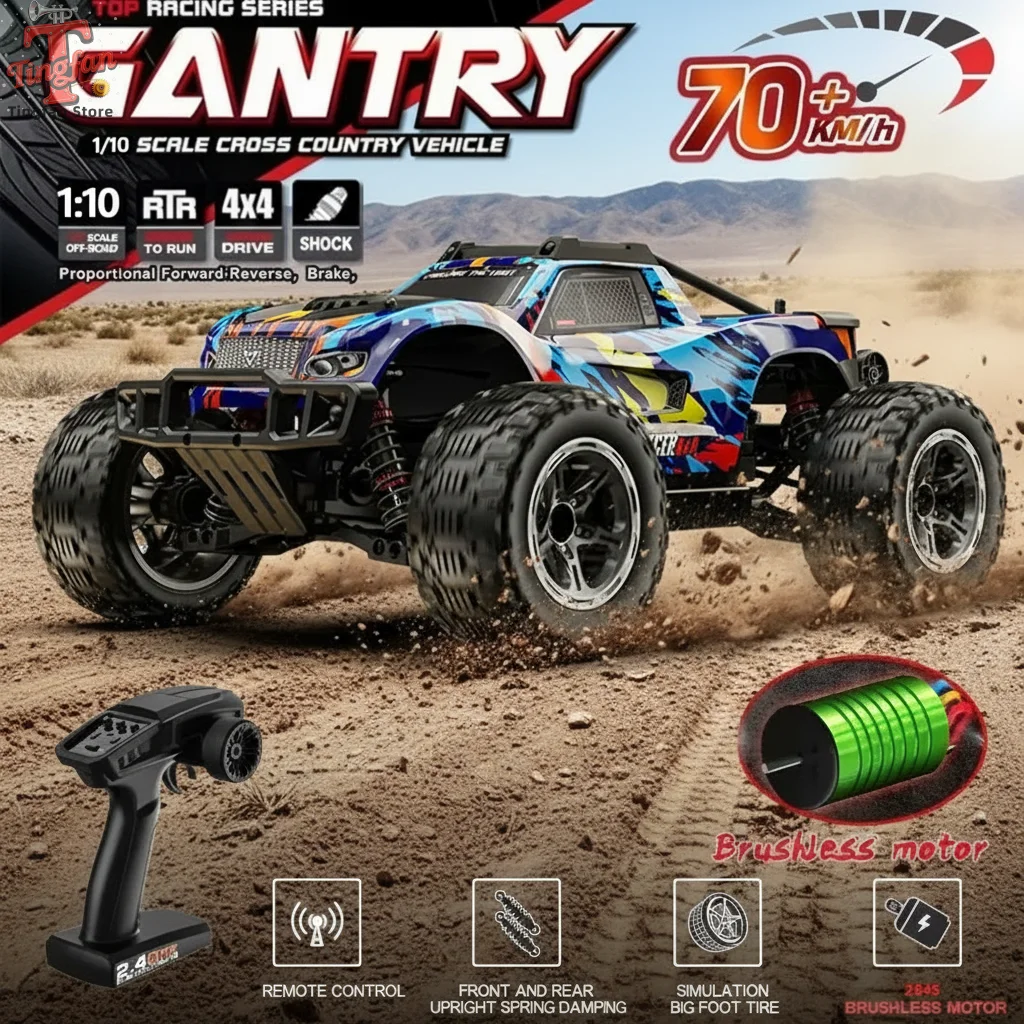 

KF10 1:10 4WD RC Car 70KM/H OR 50KM/H Off Road Car 2.4G High Speed Racing Brushless Motor Remote Control Car Drift Monster Truck