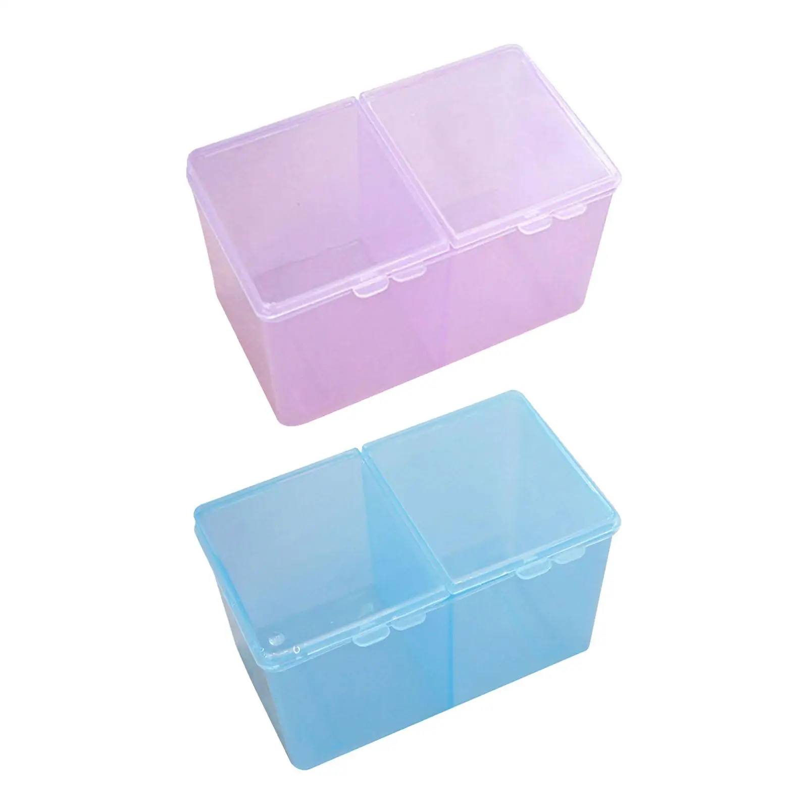 Cotton Pads Holder Multipurpose Double Compartments Cotton Pad Organizer for Bathroom Shelves Kitchen Bathroom Restroom Vanity