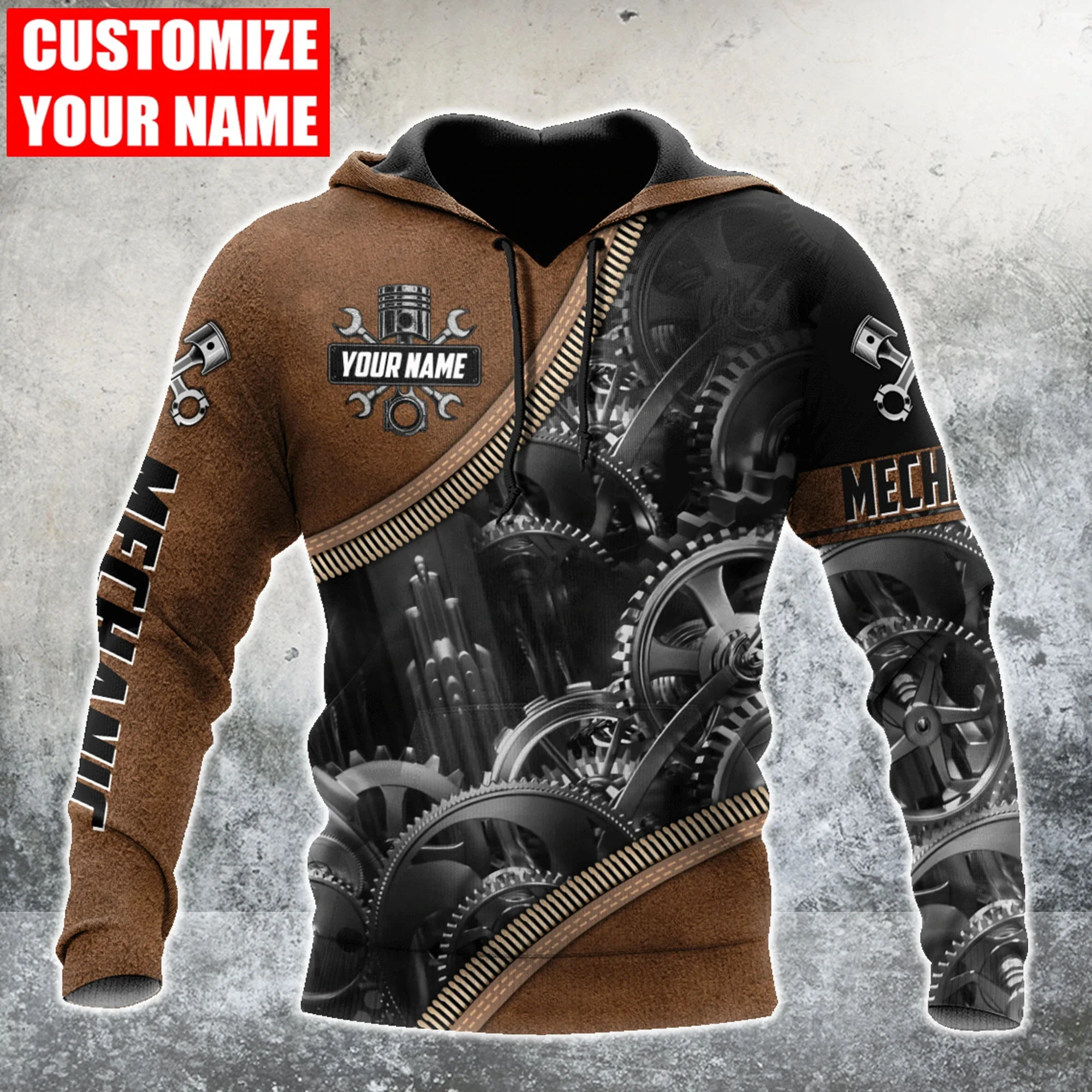 Personalisierte Name Mechaniker 3D Alle Über Gedruckt Männer Hoodie Unisex Mit Kapuze sweatshirt Streetwear Casual zipper hoodies DK496