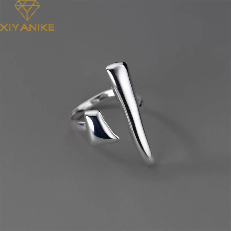 XIYANIKE Simple Geometric Open Cuff Finger Rings For Women Girl New Fashion Adjustable Jewelry Friend Gift Party кольцо женское