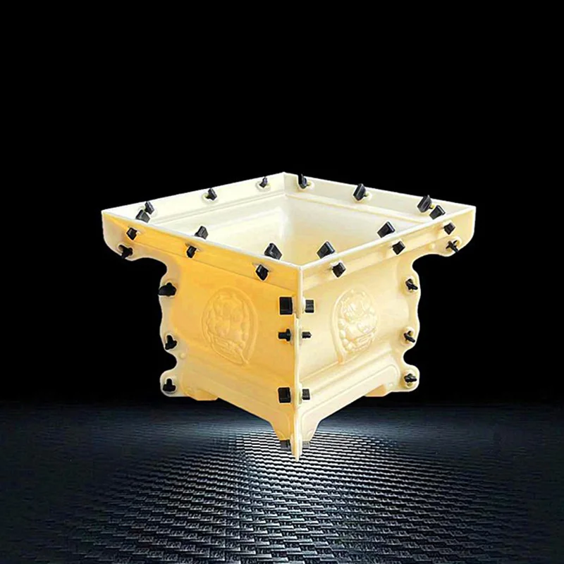 Flower Pot Cement Mold With Thickened Square Bottom and European Square Four Corner Horticultural Decoration