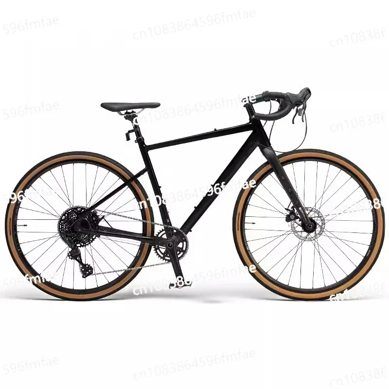 Gravel Bike Aluminum Alloy Frame Carbon Fiber Front Fork 700C*38C Tires Disc-brake Commuter Bicycle Integrated Crankset 10-Speed