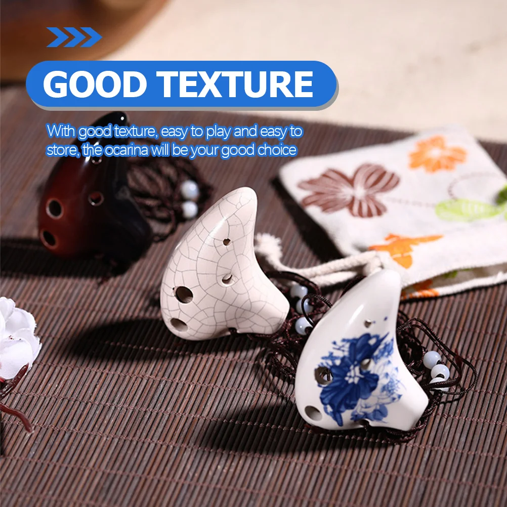 

Ocarina Necklace Instrument Portable Christmas Gifts Porcelain Beginner