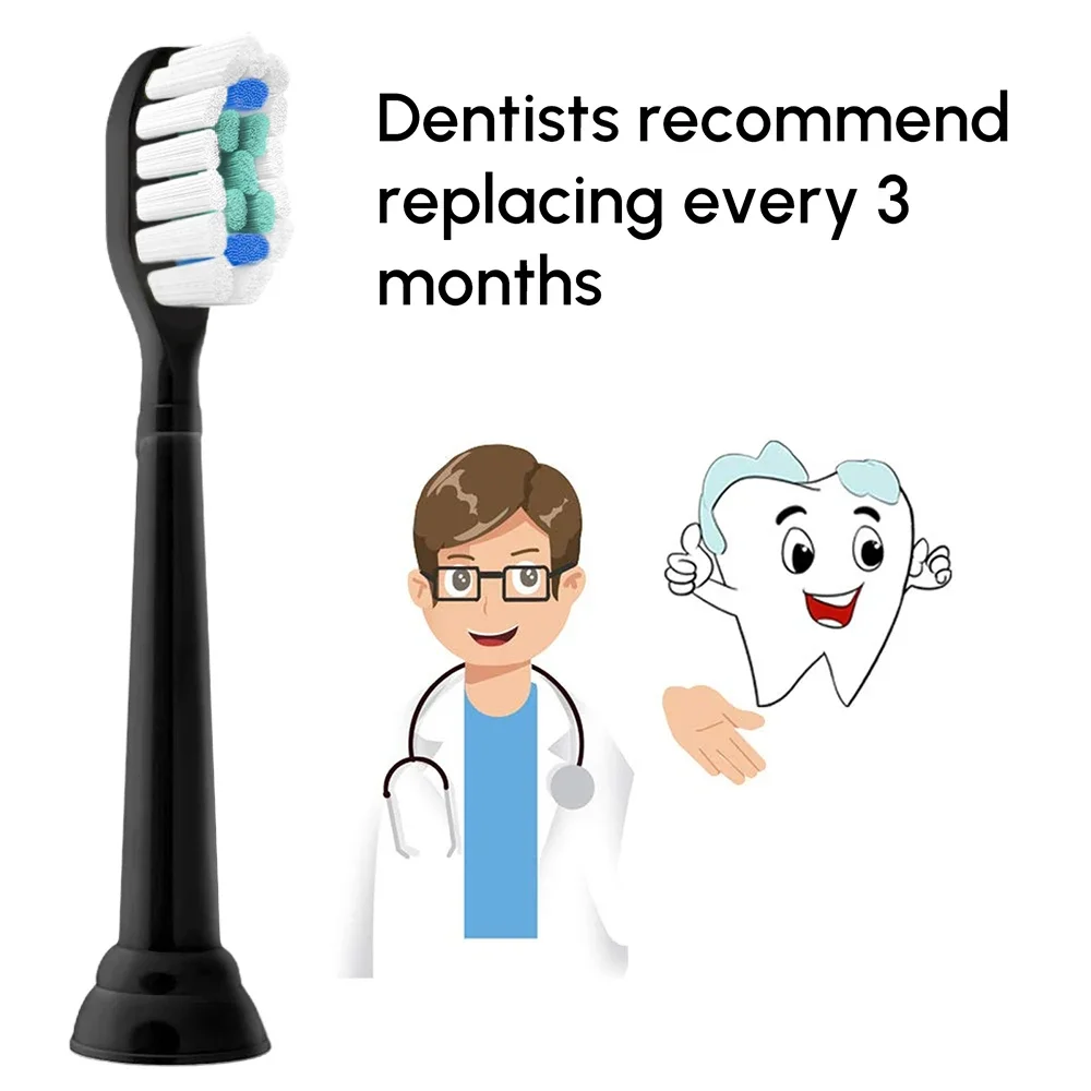 8 cabeças de escova de dentes de substituição dos pces compatíveis com philips sonicare diamante limpo cabeça da escova elétrica hx6920 4100 5100 6100 1100